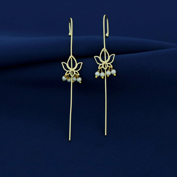 Nadira Golden Lotus Ear-Cuff