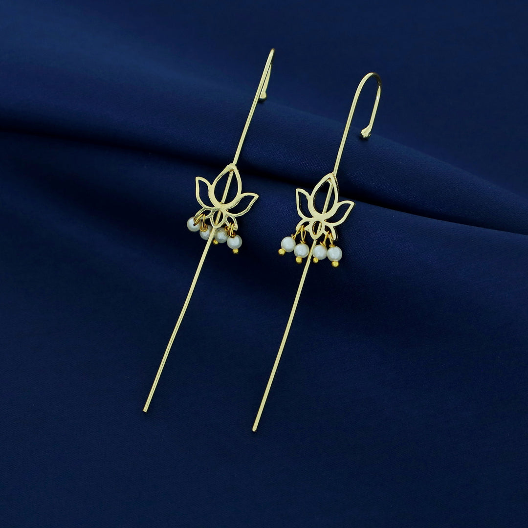 Nadira Golden Lotus Ear-Cuff