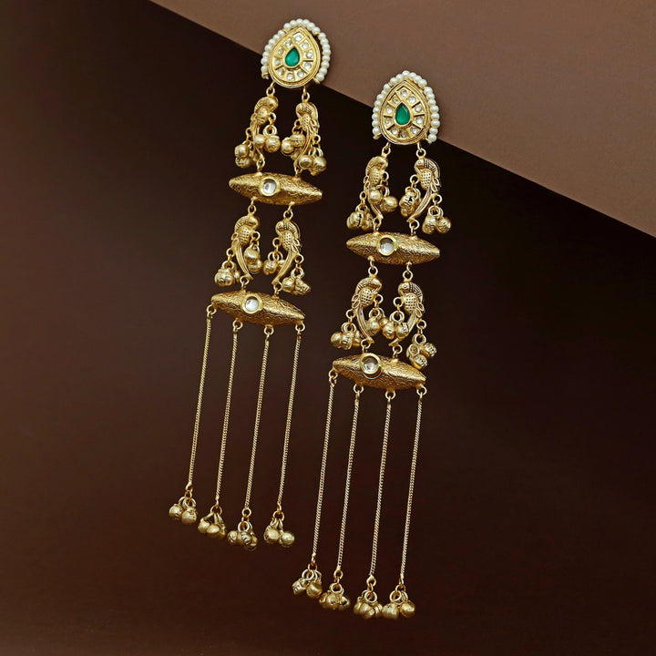 Adhara Kashmiri Long Ghungroo Earring