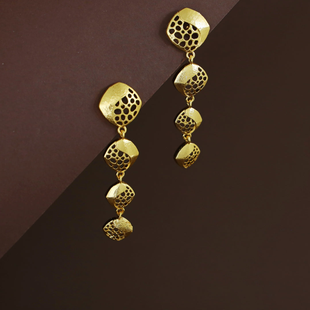 Niyana 4 Layer Golden Earring