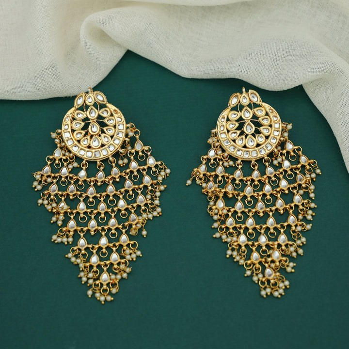 Jahana Half Moon Kundan Earring