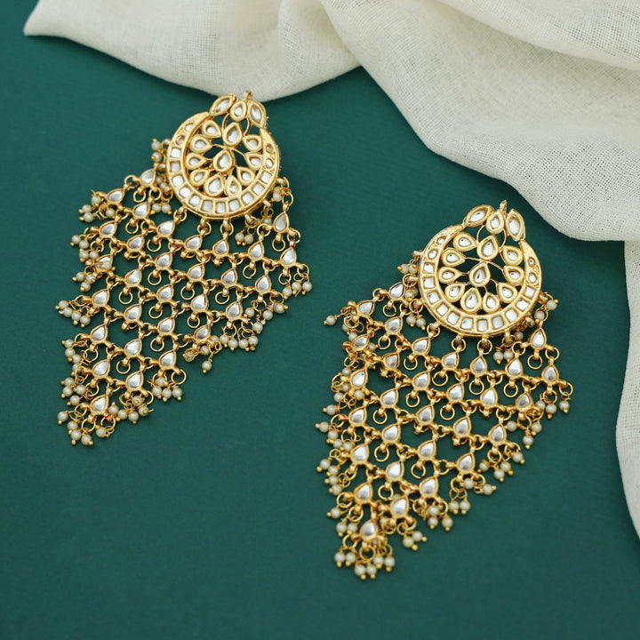 Jahana Half Moon Kundan Earring