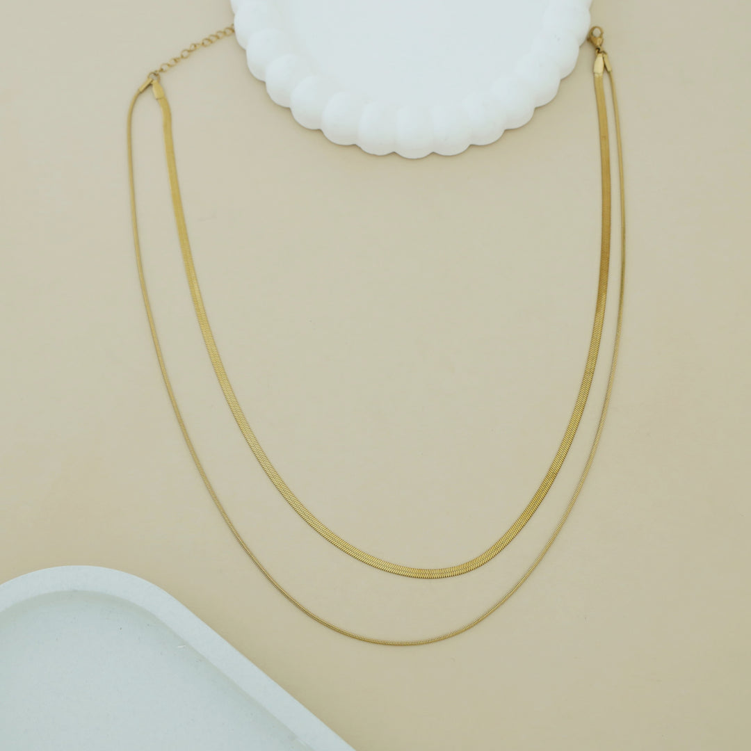 Macceline 2 layer Snake Chain Neckpiece