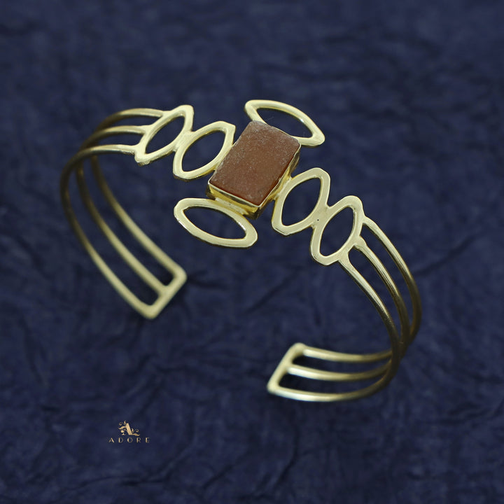 Olivia Golden Raw Stone Bangle