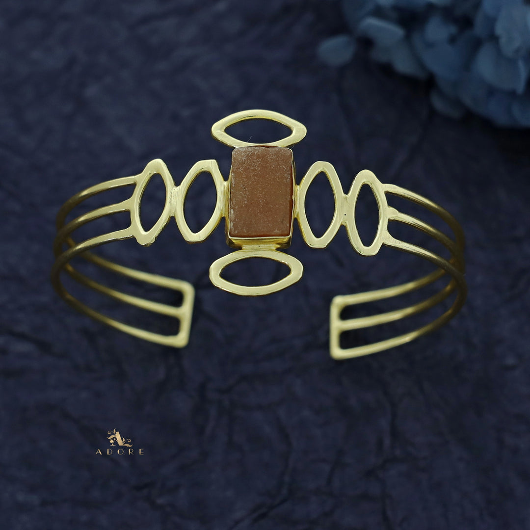 Olivia Golden Raw Stone Bangle
