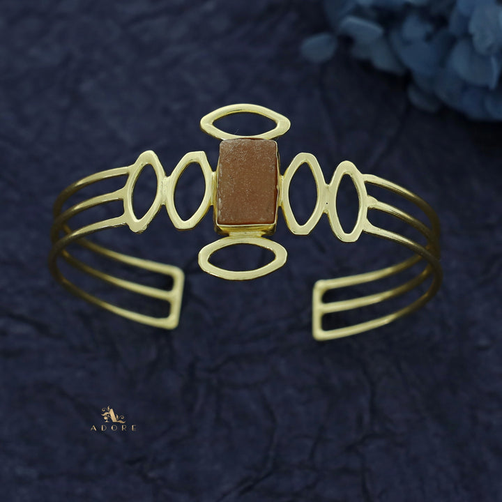 Olivia Golden Raw Stone Bangle