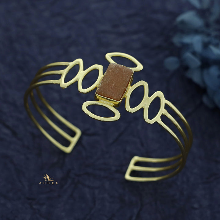 Olivia Golden Raw Stone Bangle
