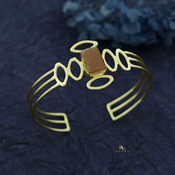 Olivia Golden Raw Stone Bangle