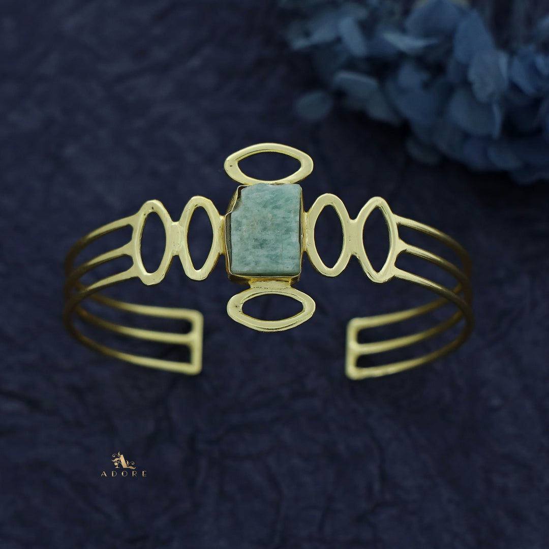 Olivia Golden Raw Stone Bangle