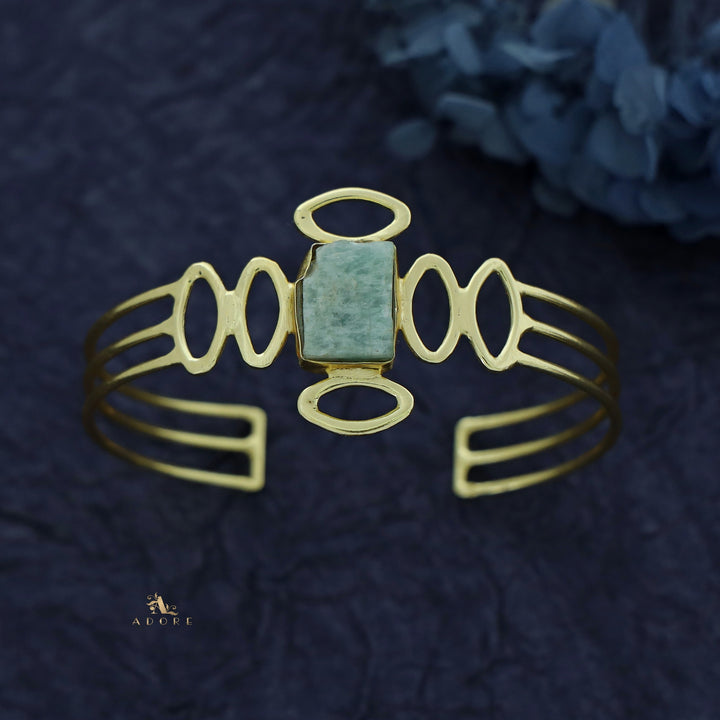 Olivia Golden Raw Stone Bangle