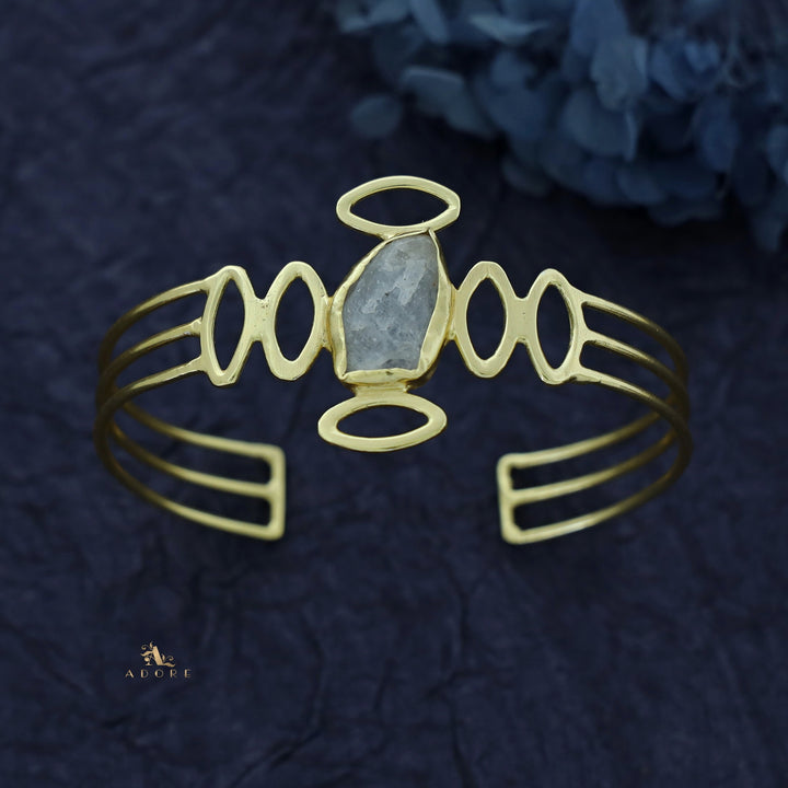 Olivia Golden Raw Stone Bangle