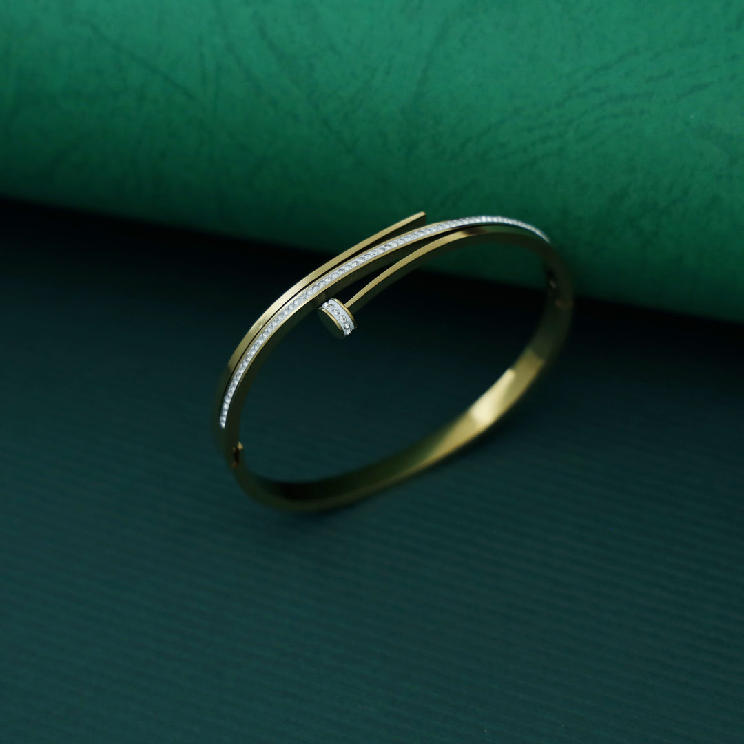 Carie Openable Nail Studded Bangle