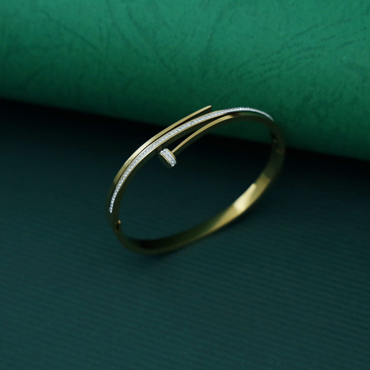 Carie Openable Nail Studded Bangle