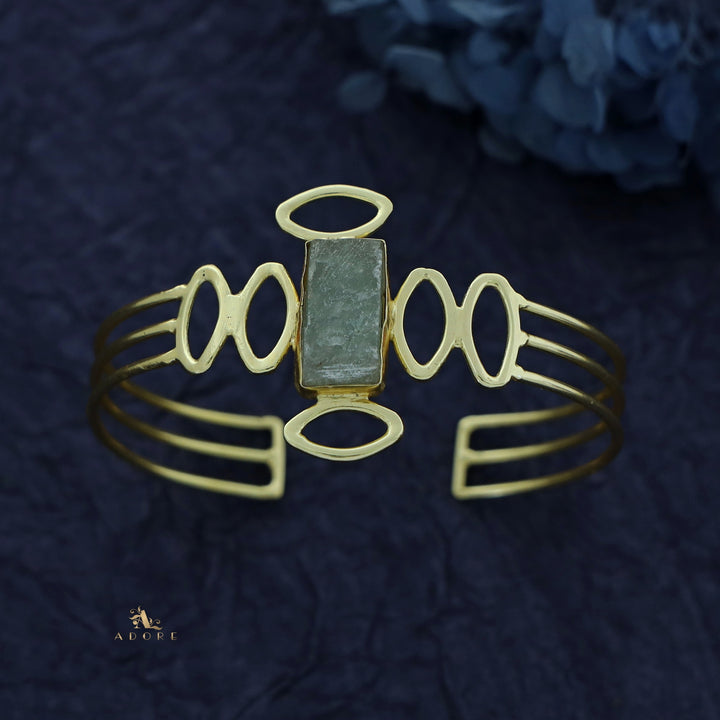 Olivia Golden Raw Stone Bangle