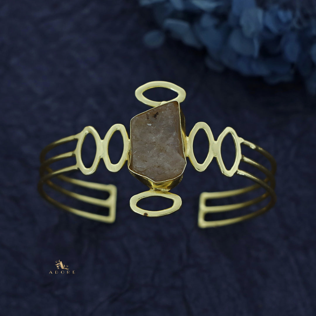 Olivia Golden Raw Stone Bangle