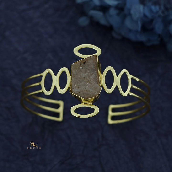 Olivia Golden Raw Stone Bangle