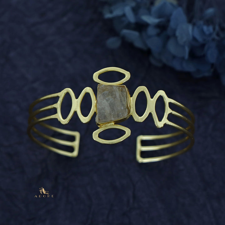 Olivia Golden Raw Stone Bangle