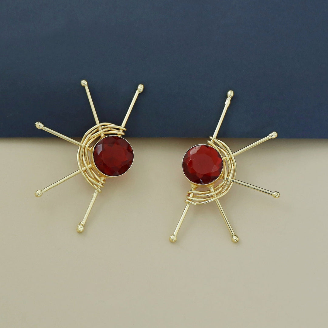 Eenyra Semi Sun Glossy Earring
