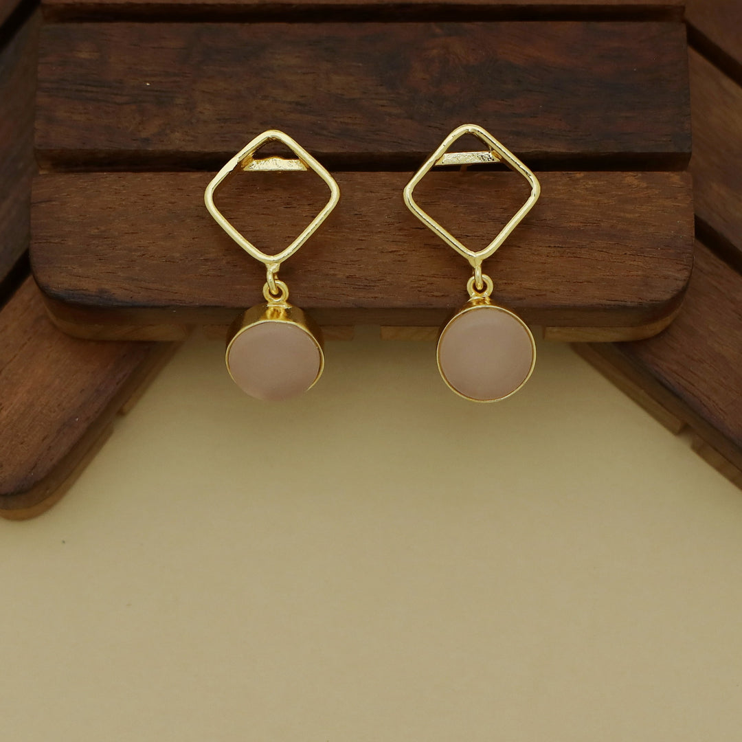 Charul Glossy 4 Square Neckpiece With Earring