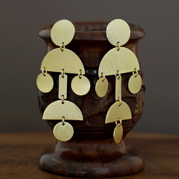 Fabiya Golden Geometrical Earring