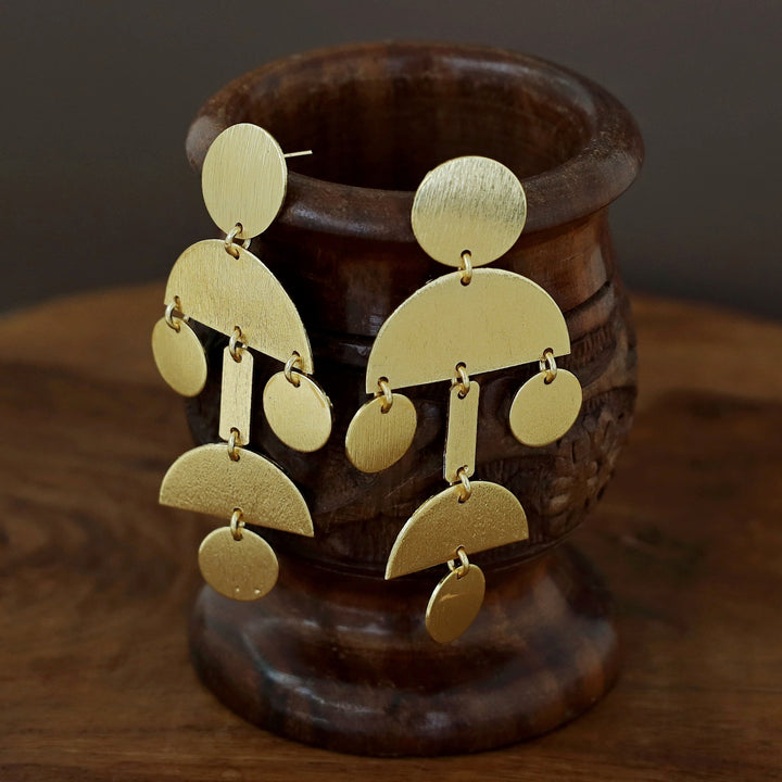 Fabiya Golden Geometrical Earring
