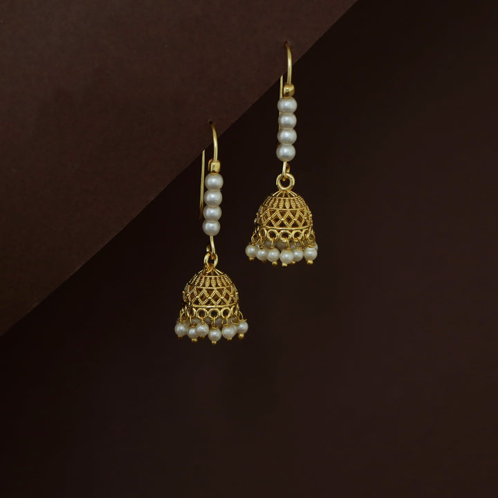 Takshvi Tetra Pearl Jhumka Drop