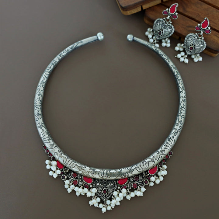 Hadiza Heart Antique Neck Cuff With Earring