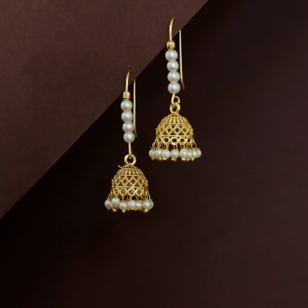 Takshvi Tetra Pearl Jhumka Drop