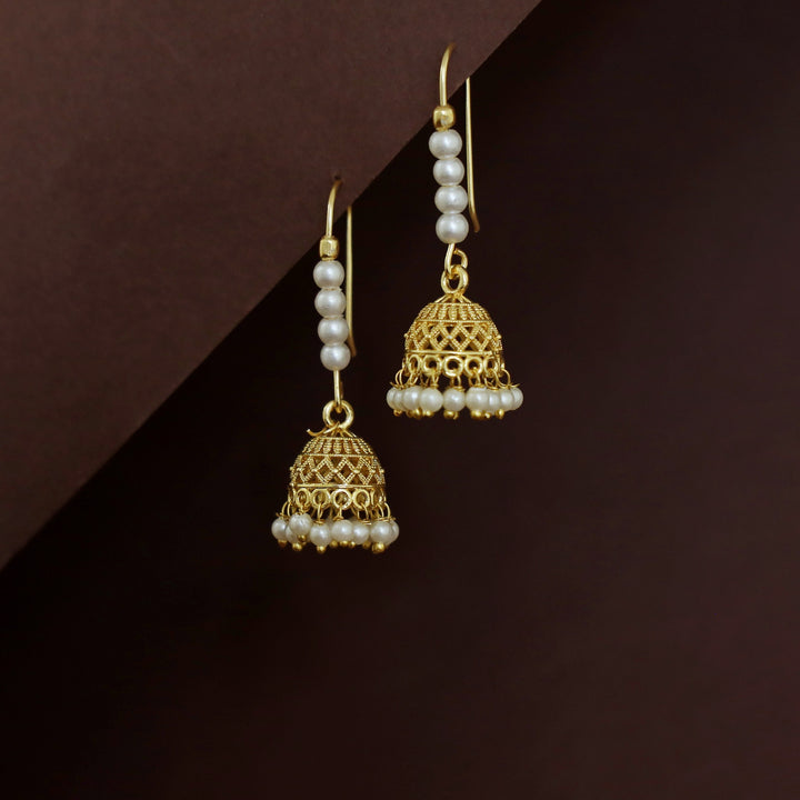 Takshvi Tetra Pearl Jhumka Drop