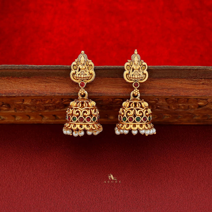 Adhishtalakshmi Mayura Short Neckpiece With Earring