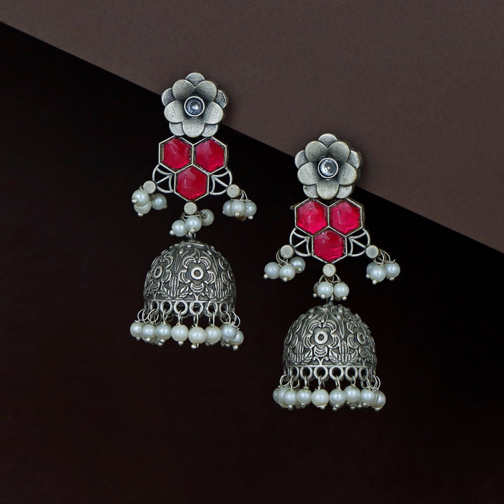Imanie Floral Pearl Jhumka