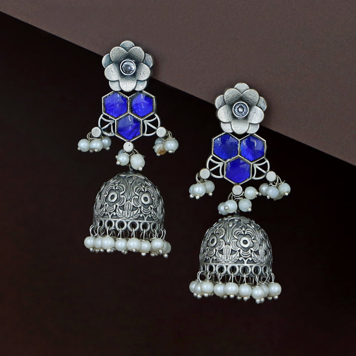 Imanie Floral Pearl Jhumka