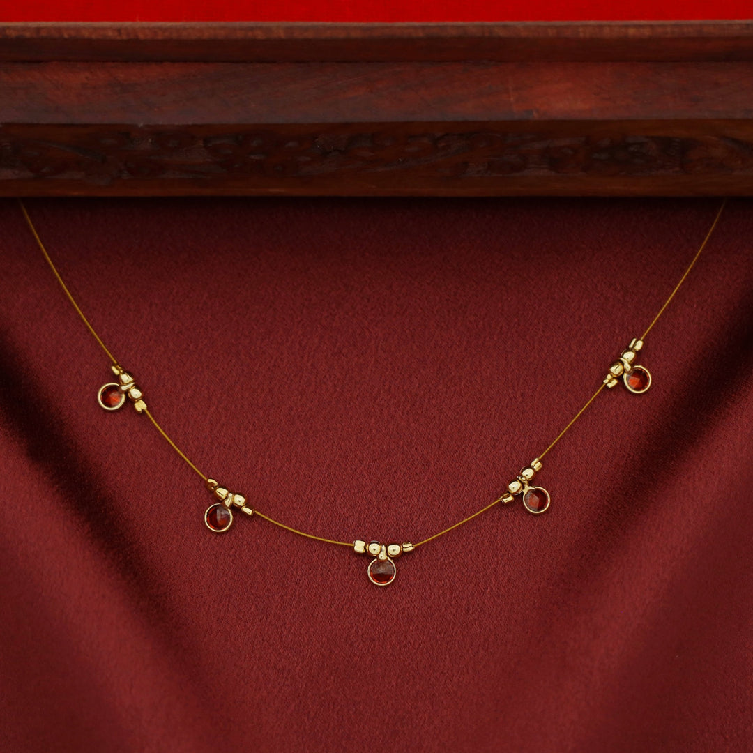 Naima Glossy Stone String Neckpiece