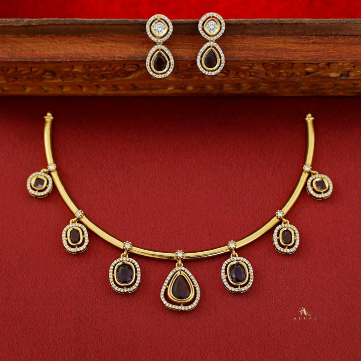 Alaknanda Polki Kundan Short Neckpiece With Earring