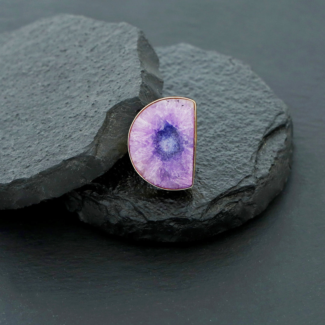 Cecilia Half Circle Agate Ring