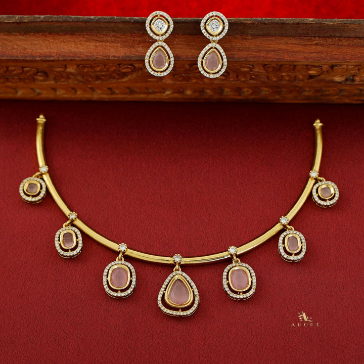Alaknanda Polki Kundan Short Neckpiece With Earring