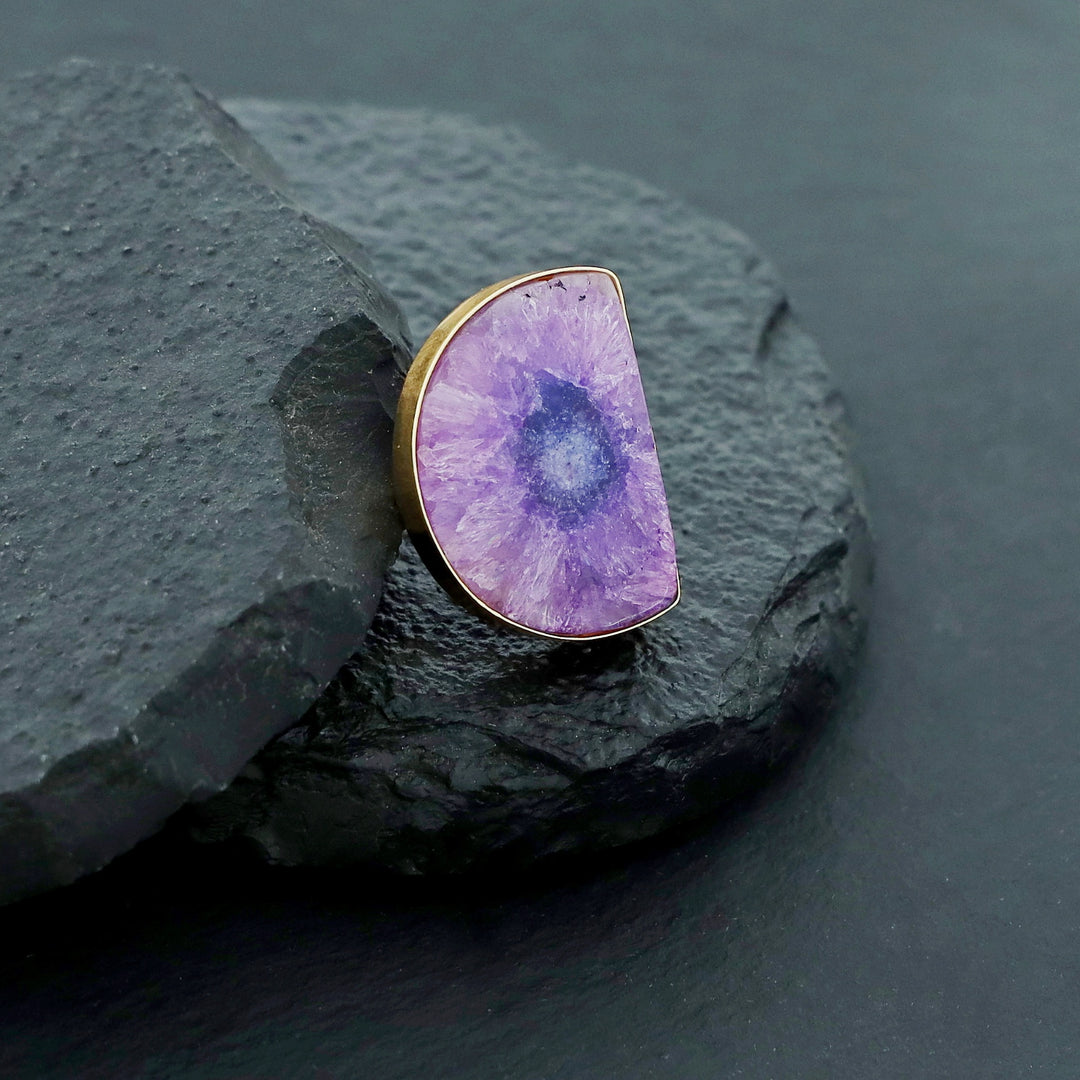 Cecilia Half Circle Agate Ring