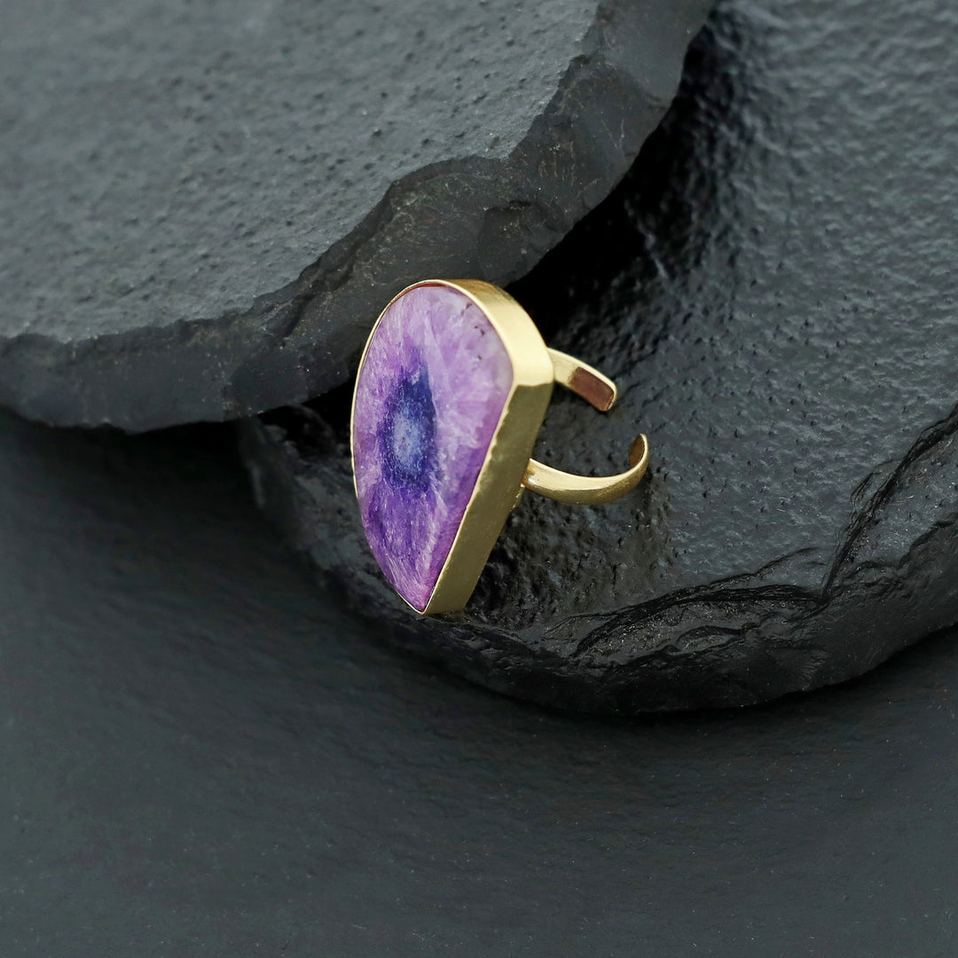 Cecilia Half Circle Agate Ring