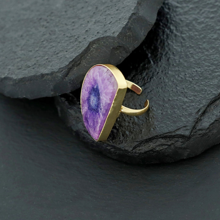 Cecilia Half Circle Agate Ring
