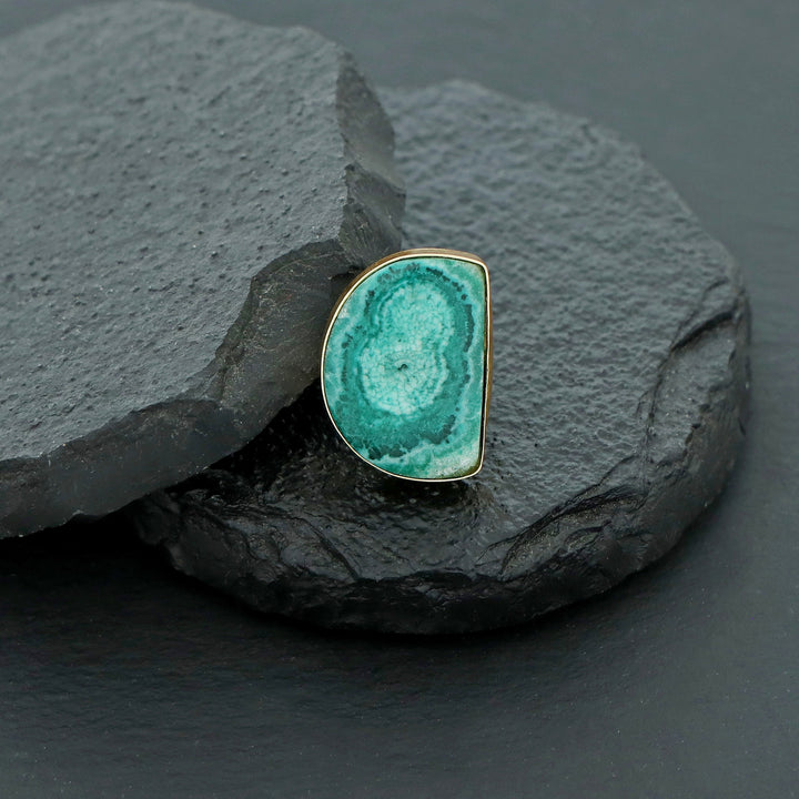 Cecilia Half Circle Agate Ring