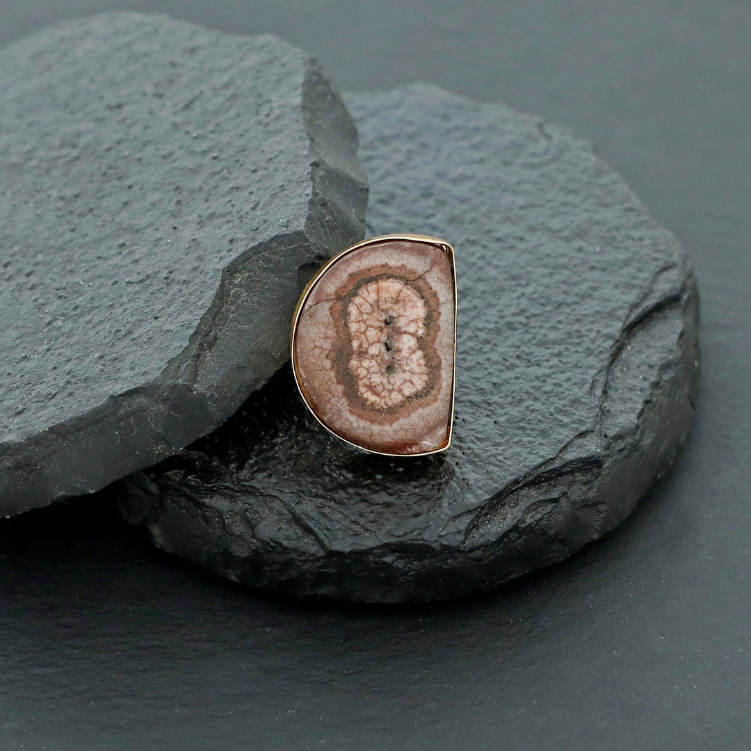 Cecilia Half Circle Agate Ring