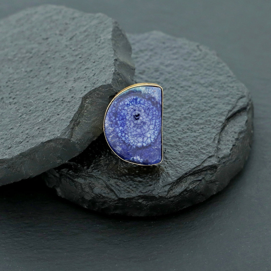 Cecilia Half Circle Agate Ring