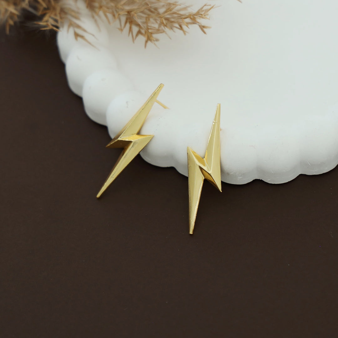 Adria Golden Zig Zag Earring