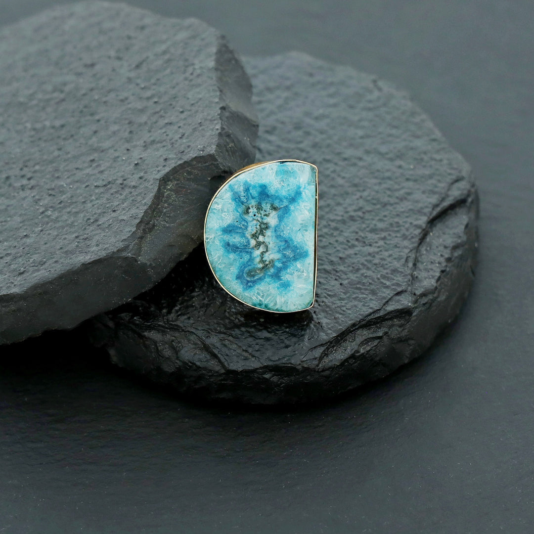 Cecilia Half Circle Agate Ring