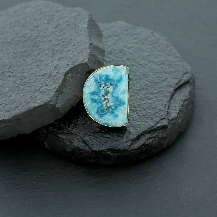 Cecilia Half Circle Agate Ring