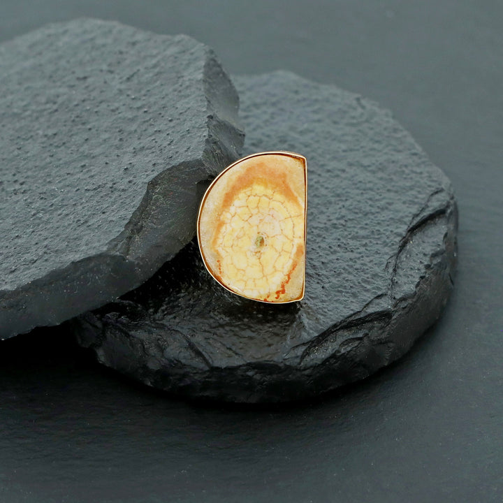 Cecilia Half Circle Agate Ring