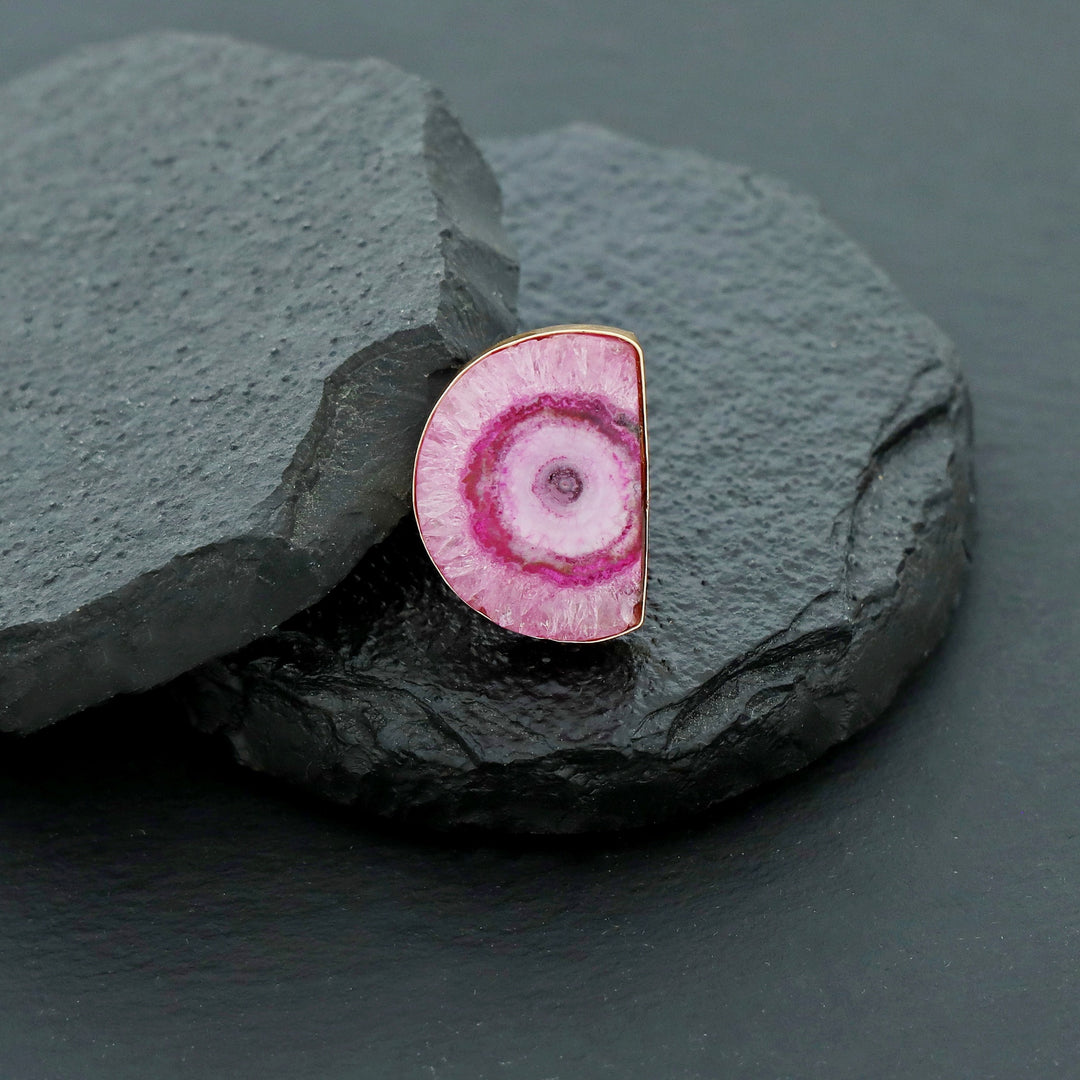 Cecilia Half Circle Agate Ring