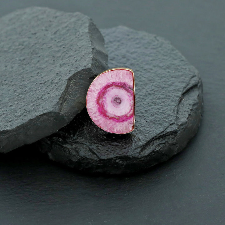 Cecilia Half Circle Agate Ring