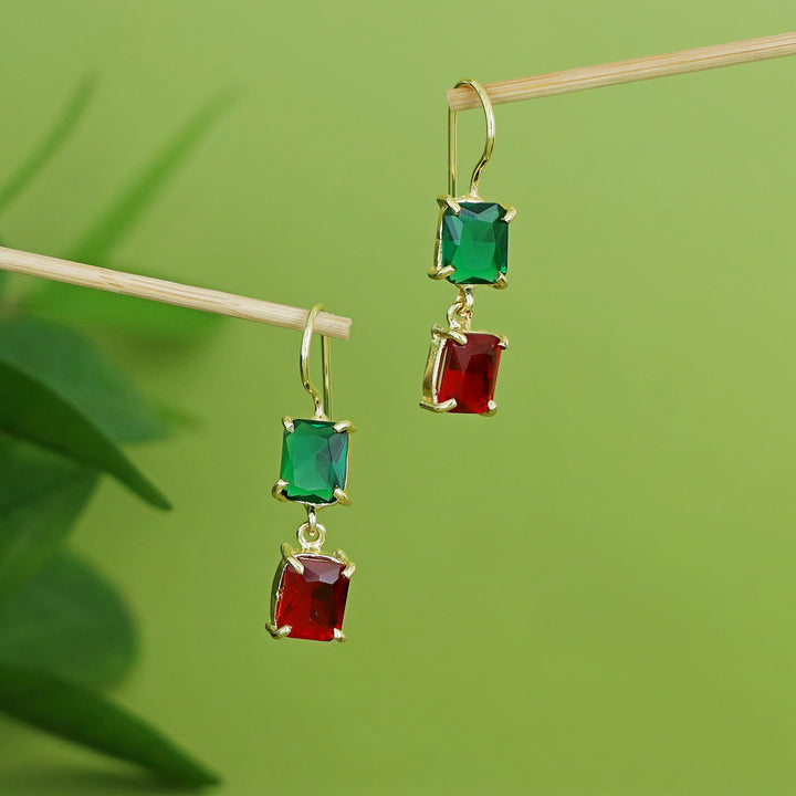 Faiza Dual Rectangle Claw Glossy Drop
