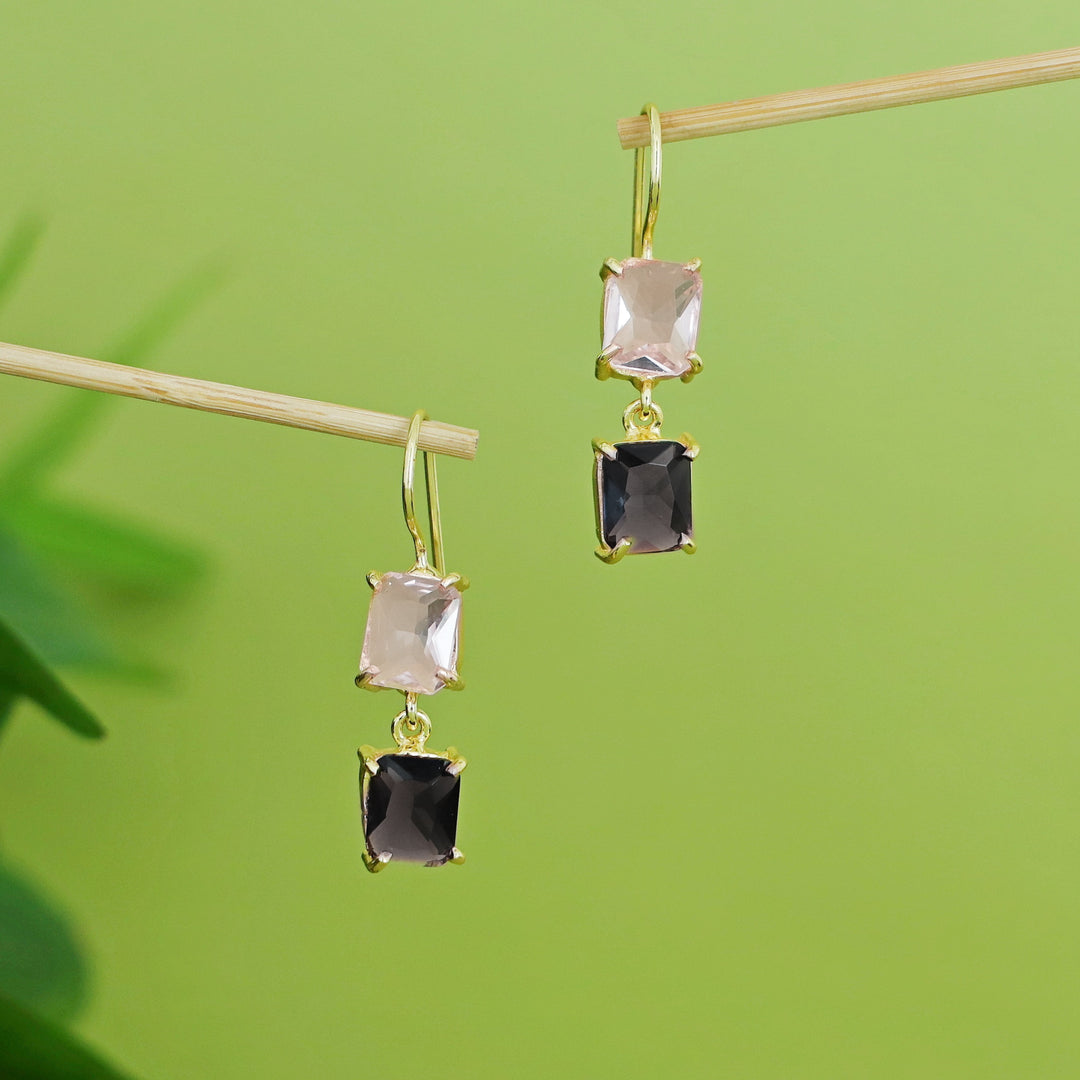 Faiza Dual Rectangle Claw Glossy Drop